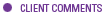Client Comments